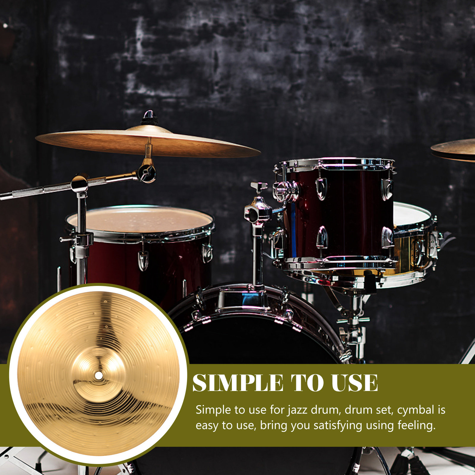 Musical Instrument Jazz - High Quality Brass Jazz Drum Set