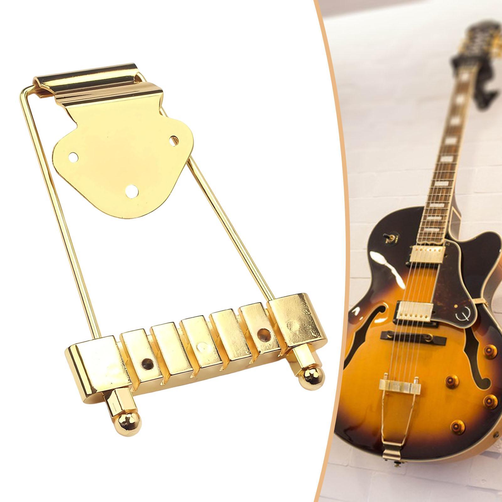 Musical Instrument Jazz - 6 String Guitar Trapeze Tailpiece Bridge