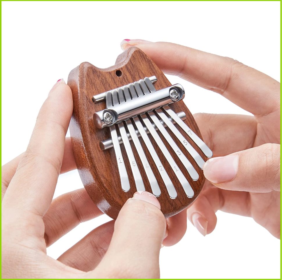 Musical Instrument African - Mini Kalimba 8 Key Thumb Piano