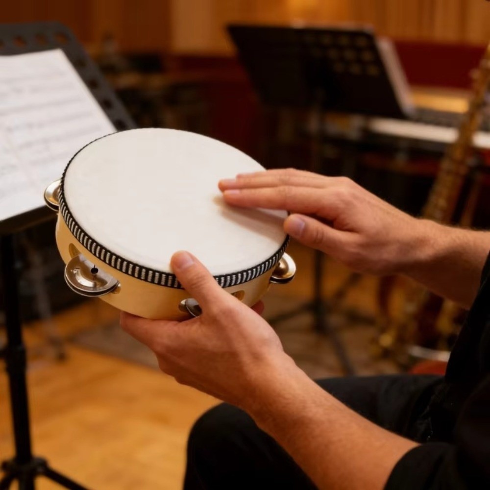 Musical Instrument Gif - 4/6/8/10 Inch Hand Held Drum Wooden
