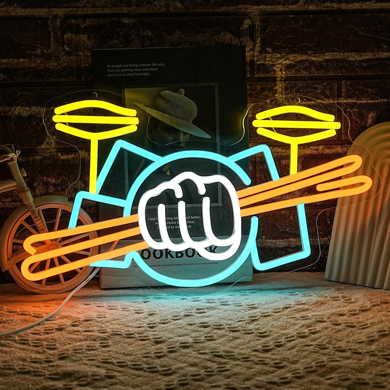 Drum Set Neon Sign USB Powered - Musical Instruments recensie en prijs