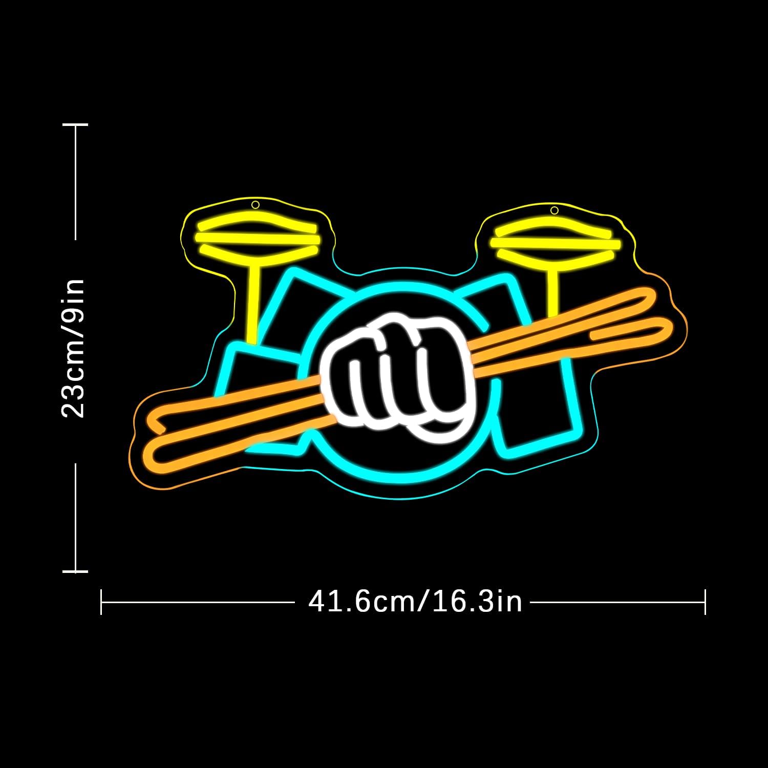 Drum Set Neon Sign USB Powered - Musical Instruments recensie en prijs