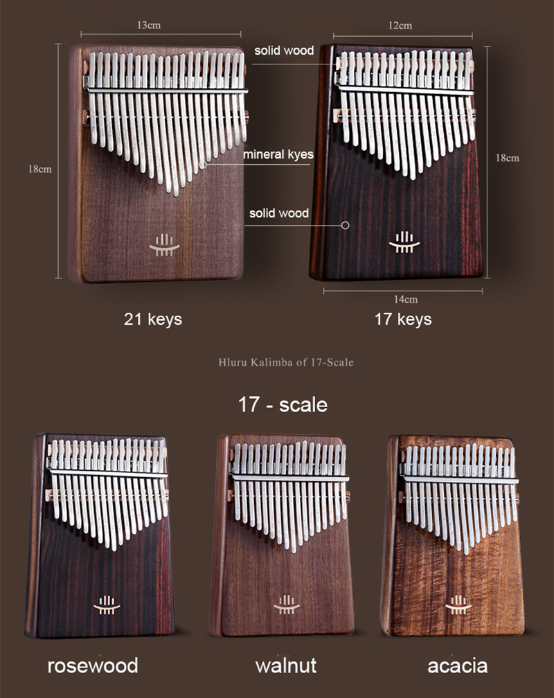Hluru Kalimba 17 Keys with Hol - Musical Instrument African recensie en prijs