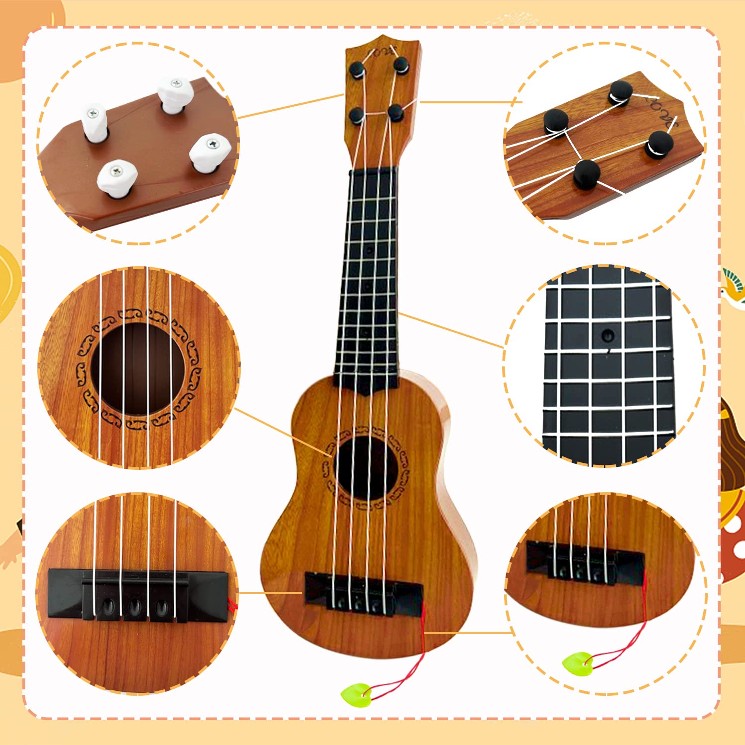 Kids Toy Ukulele Kids Guitar w - Musical Instrument Oud recensie en prijs