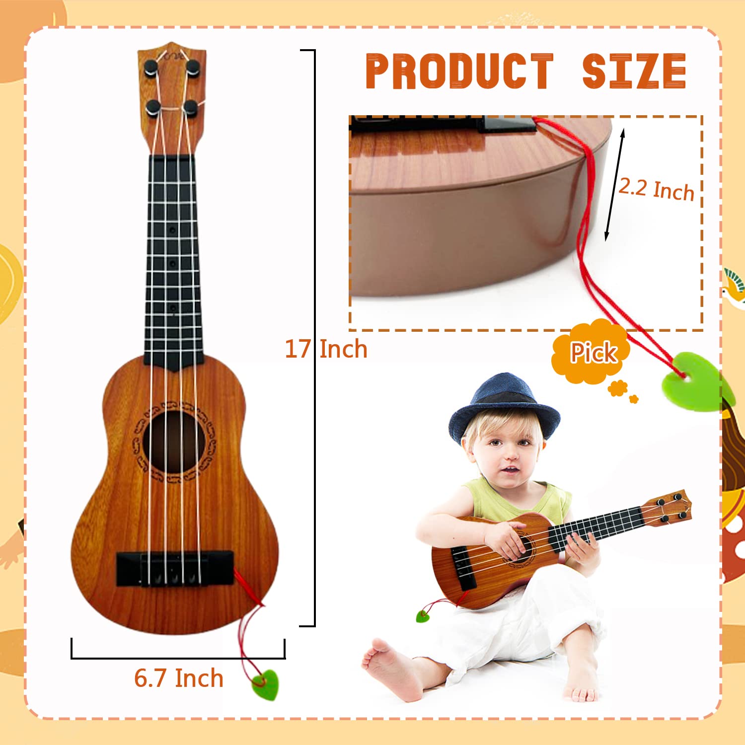Kids Toy Ukulele Kids Guitar w - Musical Instrument Oud recensie en prijs