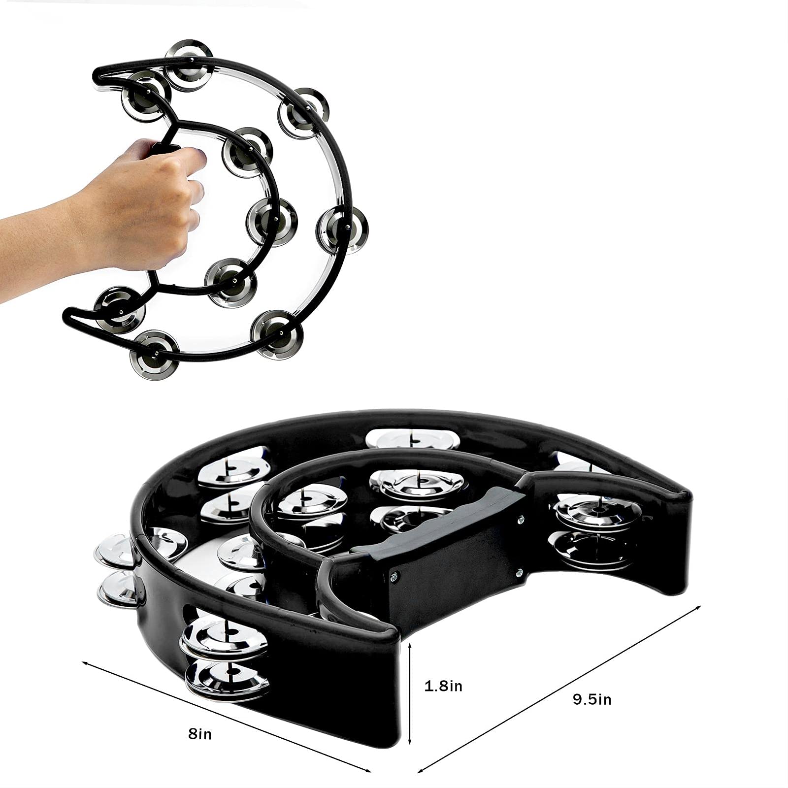 Tambourine Double Row Metal Ji - Musical Instrument Gif recensie en prijs