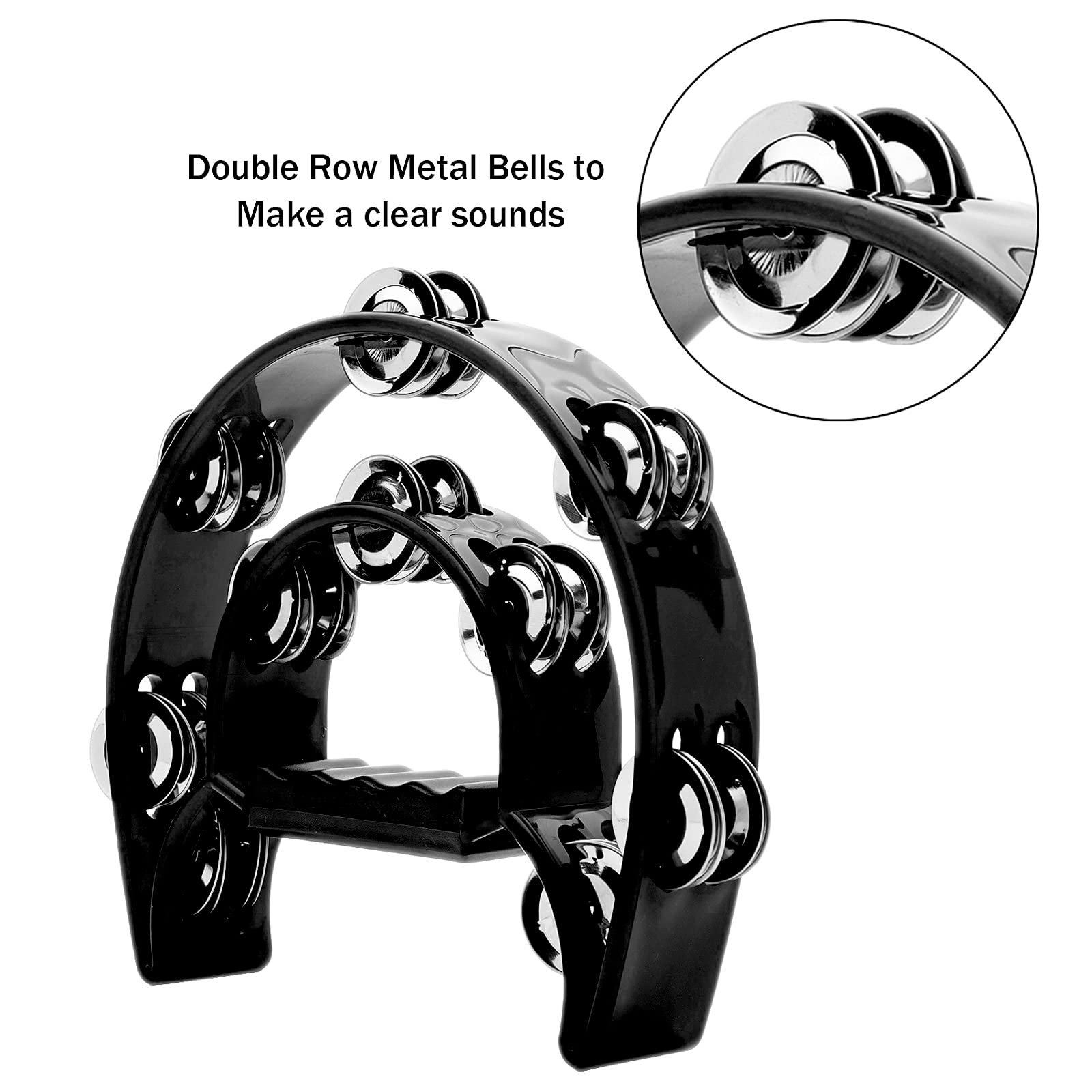 Tambourine Double Row Metal Ji - Musical Instrument Gif recensie en prijs