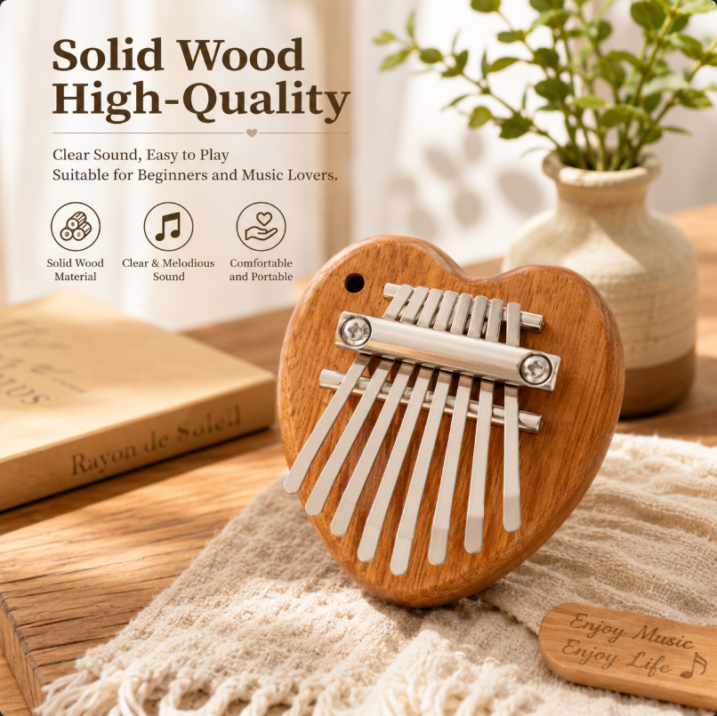8 Keys Mini Kalimba Wooden Thu - Musical Instrument African recensie en prijs