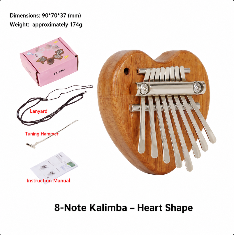 8 Keys Mini Kalimba Wooden Thu - Musical Instrument African recensie en prijs
